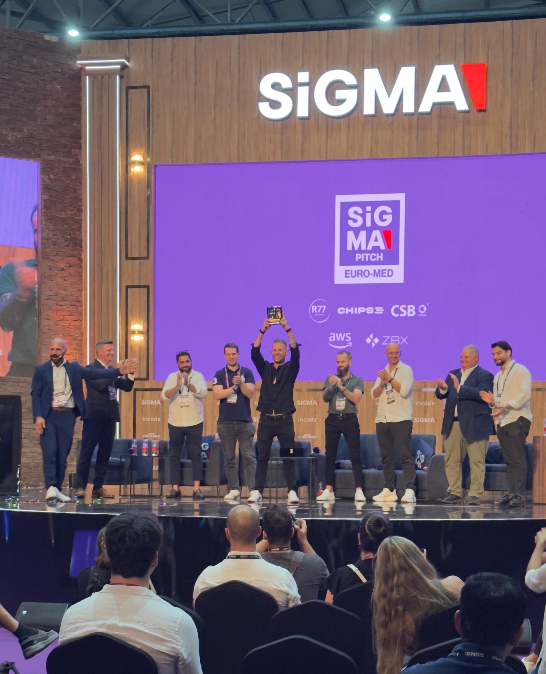 Josh Celebrates Winning SiGMA Pitch